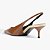 Schutz Scarpin Slingback Paola Couro Marrom - Imagem 3