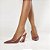 Schutz Sapato Lexi Sling Block Couro Marrom - Imagem 2
