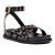 Schutz Papete Flatform Fivela Tachas Couro Preta - Imagem 1