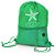 Sacola/Mochila Poliéster verde SIPAT 210D (43x32cm) - Imagem 1