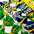 Gravata Borboleta Tecido Estampado Copa Brasil - 10 unidades - Imagem 2