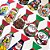 Gravata Social 3D Personagens Couro Sintético Natal - 10 unidades - Imagem 1