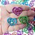 Adesivos EVA Glitter Coração Patinhas Mod.1 - 20 unidades - Imagem 2