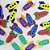 Adesivos EVA Glitter Foguete Mod.2 - 10 unidades - Imagem 1