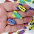 Adesivos EVA Glitter Foguete Mod.2 - 10 unidades - Imagem 2