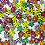 Adesivos EVA Glitter Flor Duplo Pérola Mod.1 - 20 unidades - Imagem 1