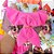 Conjunto Laço Maxi e Babador Tricoline Estampado - 10 unidades - Imagem 3