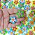 Adesivos EVA Glitter Flor Duplo - 10 unidades - Imagem 2