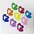 Adesivos EVA Glitter Coração Duplo Vazado - 20 unidades - Imagem 3
