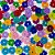 Adesivos EVA Glitter Flor Vazada - 20 unidades - Imagem 1