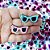 Adesivos EVA Glitter Óculos Mod.1 - 10 unidades - Imagem 2
