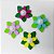 Adesivos EVA Glitter Flor Duplo Mod.2 - 10 unidades - Imagem 3