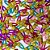Adesivos EVA Glitter TicTac Florzinha Mod.1 - 10 unidades - Imagem 1