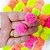 Laço Penteado Pompom Malha Neon - 10 unidades - Imagem 3