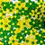 Laço Penteado Emborrachado Florzinha Copa Brasil - 10 unidades - Imagem 1