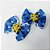 Laço Borboleta Jeans Pedraria Flor Ouro - 10 unidades - Imagem 5