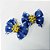 Laço Borboleta Jeans Pedraria Flor Ouro - 10 unidades - Imagem 4
