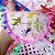 Babador Tricoline Estampado Franja Pompom - 10 unidades - Imagem 3