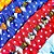 Gravata Borboleta Duplo Estampado PF Personagens - 10 unidades - Imagem 1