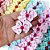 Laço Fuxico Folha Estampado Floral Pérola - 10 unidades - Imagem 3