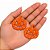 Adesivos EVA Glitter Abóbora Halloween - 20 unidades - Imagem 2