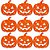 Adesivos EVA Glitter Abóbora Halloween - 20 unidades - Imagem 1