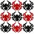 Adesivos EVA Glitter Aranha Halloween - 20 unidades - Imagem 1
