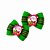 Laço Borboleta Duplo Pespontada Ouro Pedraria Natal Mod.4 - 10 unidades - Imagem 3