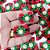 Laço Borboleta Duplo Estampado Florzinha Pedraria Natal Mod.1 - 10 unidades - Imagem 2