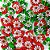 Laço Borboleta Duplo Estampado Florzinha Pedraria Natal Mod.2 - 10 unidades - Imagem 1