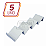 Expositor para bandejas de frios com 4 posições na cor branca (kit com 05 unidades) - Imagem 1