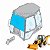 Vidro Parabrisa Superior Retro Caterpillar 416E 2059607 (Laminado) - Imagem 1