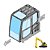 Parabrisa Superior Escavadeira Komatsu PC200-8 Laminado - Imagem 1
