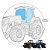 Vidro Para-brisa Frontal Trator Case Magnum 180 a 335 - Imagem 1