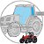 Vidro Janela Traseira Esquerda Trator Massey Ferguson 680 - Imagem 1