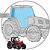 Vidro Janela Traseira Direita Trator Massey Ferguson 680 - Imagem 1