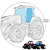 Vidro da Porta Esquerda Trator Case Magnum 180 a 335 - Imagem 1