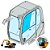 Vidro Superior da Porta JCB JS200 Nac 333/J3903 - Imagem 1