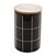 Pote Decorativo Grid de Cerâmica c/ tampa de bambu Preto 15cm - Imagem 1