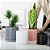 Vaso Para Plantas De Cerâmica Granilite Branco 18 Cm - Imagem 3