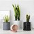 Vaso Para Plantas De Cerâmica Granilite Branco 18 Cm - Imagem 2