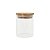 Kit 6 Potes Herméticos De Vidro com Tampa de Bambu 220ml - Imagem 2
