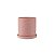 Vaso Para Plantas De Cerâmica Granilite Rosa  12 Cm - Imagem 1