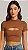 Cropped Manguinha com decote vazado– Tecido Ribana casual elegante - Imagem 2