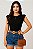 Blusinha Canelada Manguinha Princesa - Imagem 1