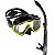 Kit Mergulho E Snorkel Silicone Cressi Pano 3 E Snorkel Tao - Imagem 1