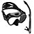 Kit Mergulho Cressi Importado Mascara Frameless Snorkel Tao - Imagem 2
