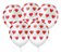 Balão Bexiga Coração Branco E Vermelho N10 - Pic Pic - Imagem 3