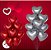 Balão Bexiga Coração Platino Prata 10 - 25 Uni - Imagem 2