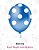 Balão Bexiga Bolinha Azul Com Branco - 25 Unid - Pic Pic - Imagem 1
